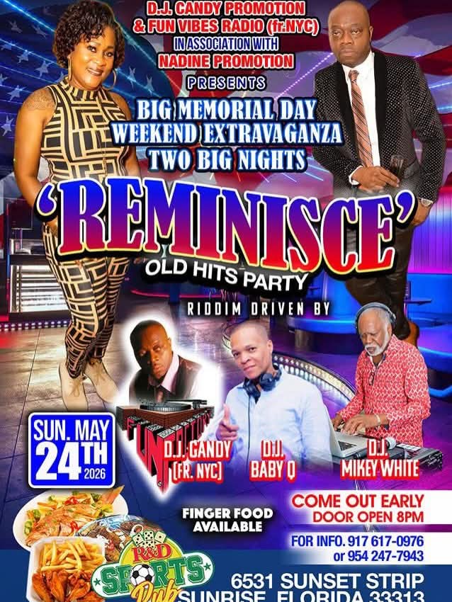 DJ CANDY IN ASSOC W/ NADINE PRESENTS REMINISCE "OLD HITS PARTY"