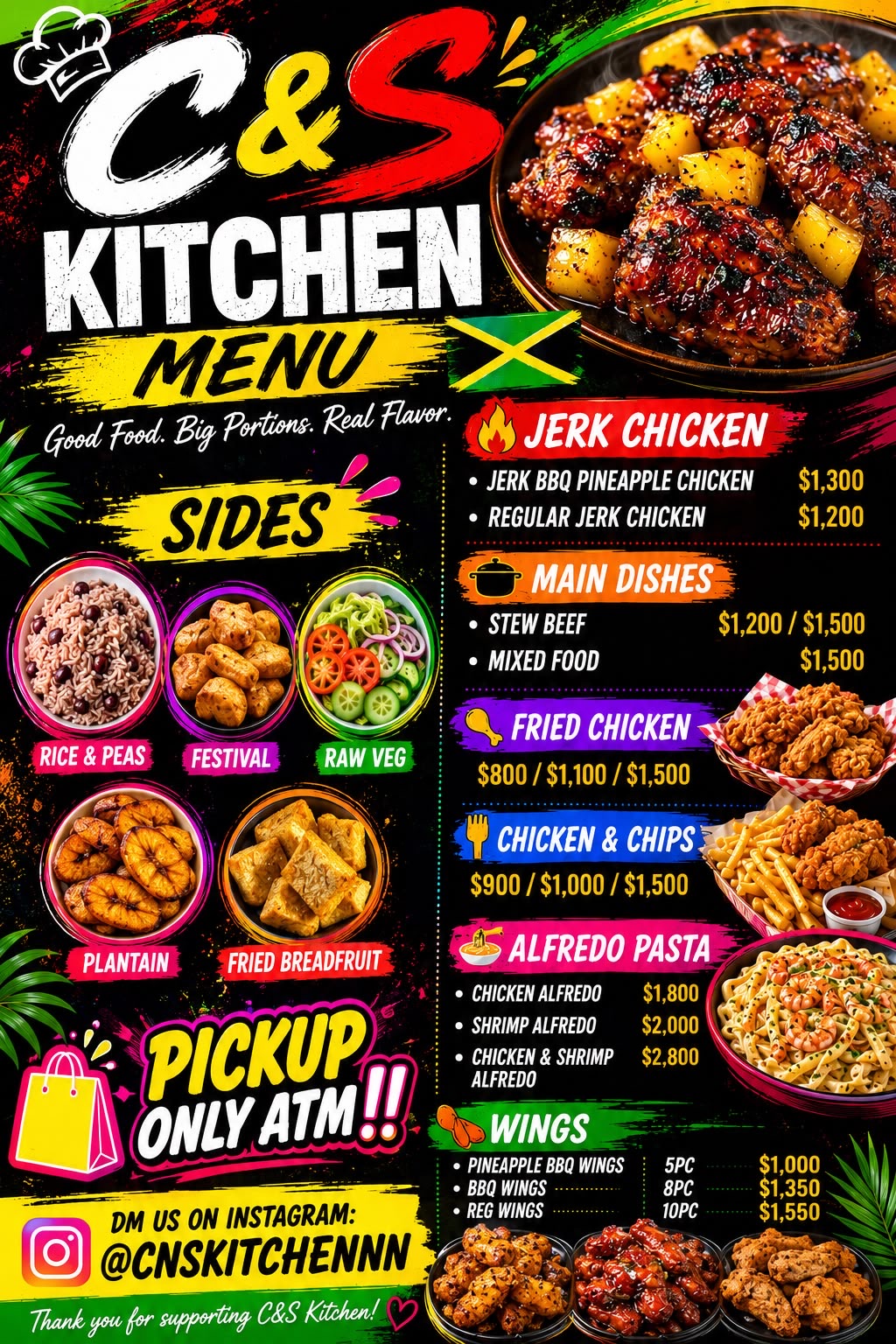 C&S KITCHEN MENU (JAMAICA)